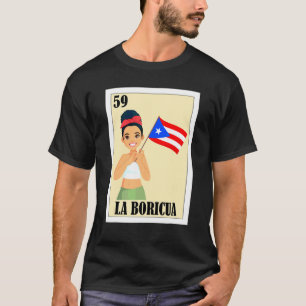 Camiseta Lotería de Puerto Rico Bingo Mexicano La Boricua