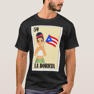 Camiseta Lotería de Puerto Rico Bingo Mexicano La Boricua
