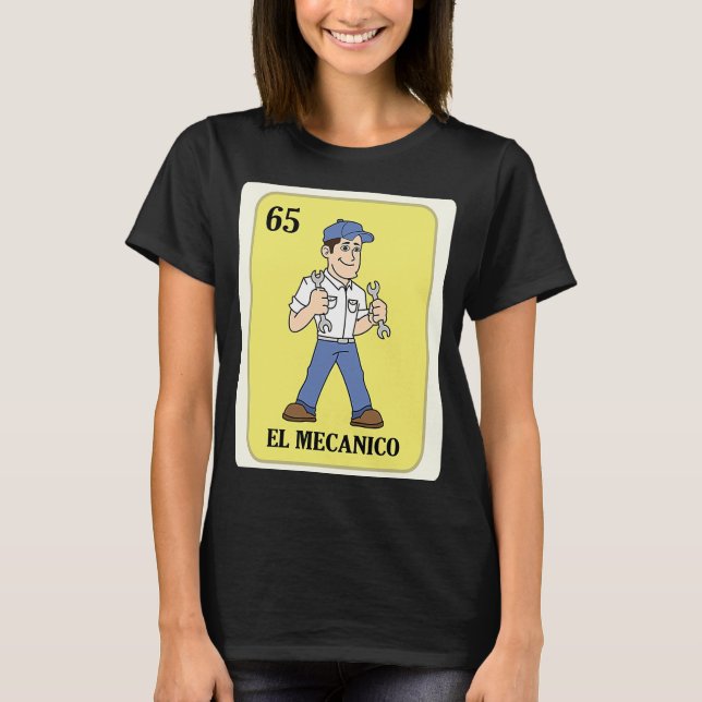 Camiseta Lotería mecánica española El Mecico Bingo Juego C (Anverso)