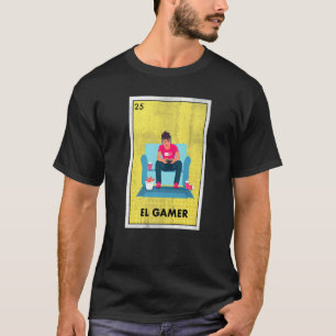 Camiseta Lotería mexicana El Gamer Tradicional El jugador