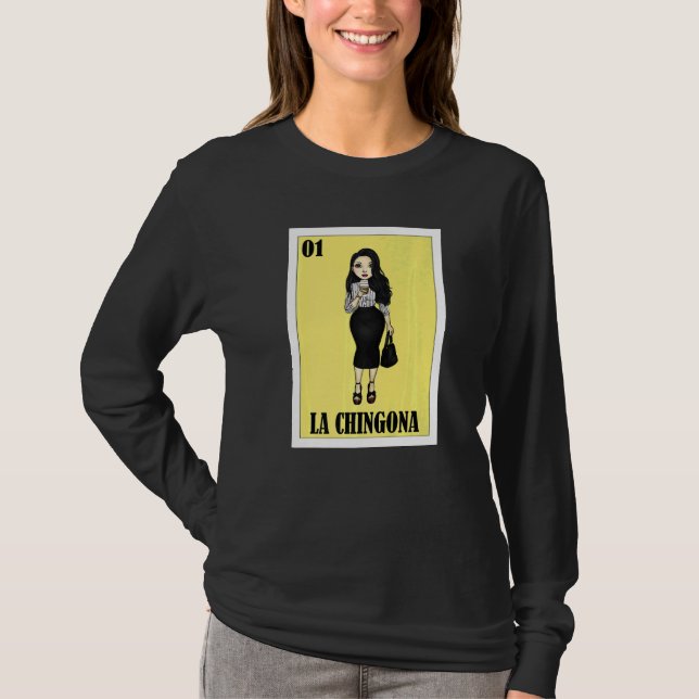 Camiseta Lotería mexicana La Chingona 4 (Anverso)