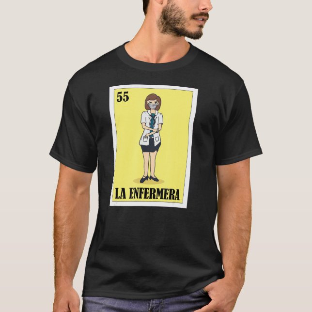 Camiseta Lotería mexicana La Enfermera Tarjeta de Bingo de  (Anverso)