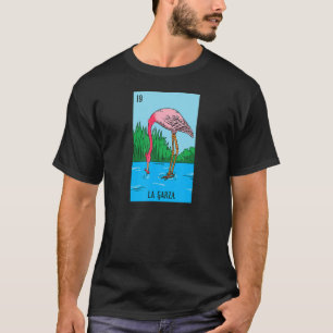 Camiseta Lotería mexicana La Garza El juego del flamenco de