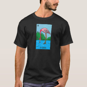 Camiseta Lotería mexicana La Garza El juego del flamenco de