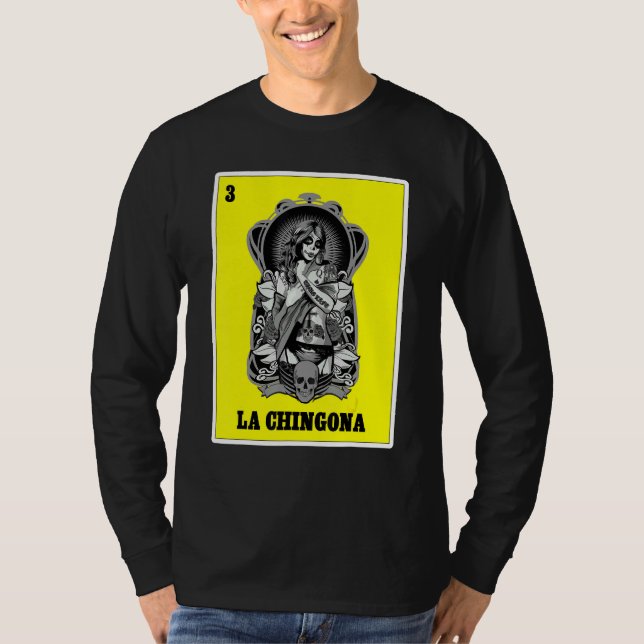 Camiseta Lotería Mexicana Para Mujeres Chula Chicana La Chi (Anverso)