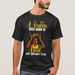 Camiseta Lotes De Cumpleaños Afro Para Mujeres Nació Una Re