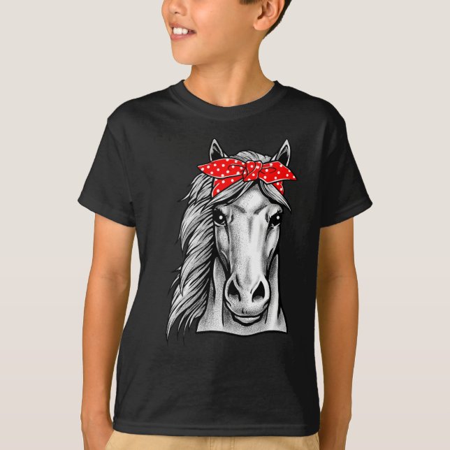 Camiseta Lotes De Gráfica De Caballo - Caballo Para Chicas  (Anverso)