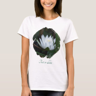 Camiseta Loto Brillante Flor Personalizada de Nenúfar