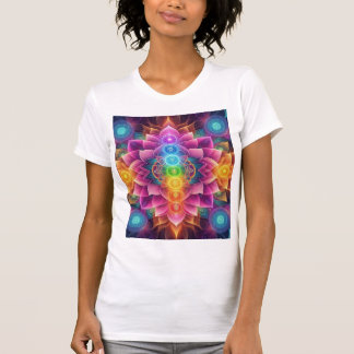 Camiseta Loto de Chakra Radiante — Geometría Sagrada Psicod