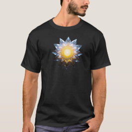 Camiseta Loto de Cristal Futurista • Energía Geométrica de 