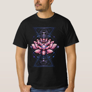 Camiseta Loto Flor Sagrada Geometría Yoga Meditación Spiri