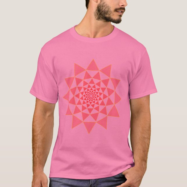 Camiseta loto rosado en rosa (Anverso)