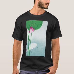 Camiseta Loto y garza blanca, Koson, Ukiyo-e