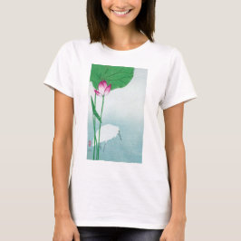 Camiseta Loto y garza blanca, Koson, Ukiyo-e