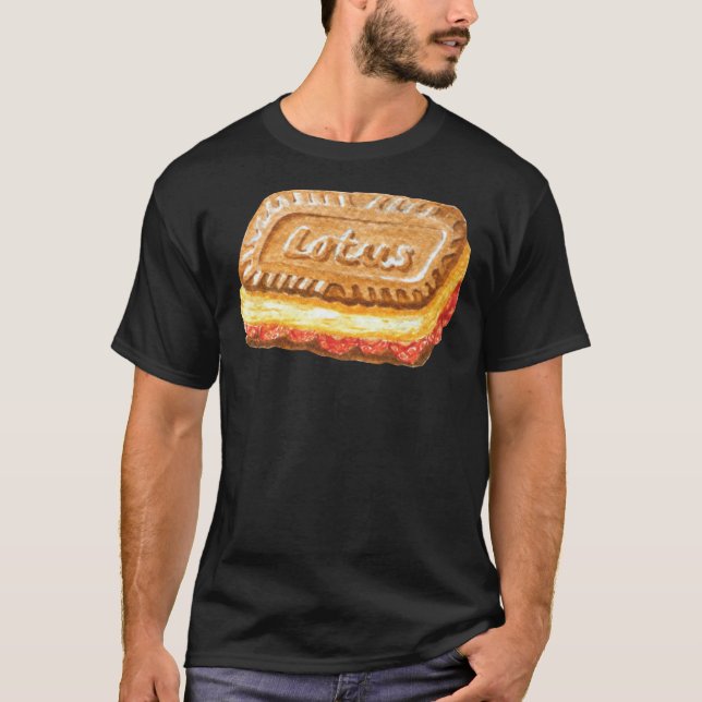 Camiseta Lotus Biscoff Cookie Ice Cream Sandwich Watercolou (Anverso)