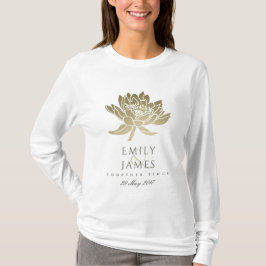 CAMISETA LOTUS DE ORO BLANCO GLAMOROSO PALE SALVAN EL REGAL