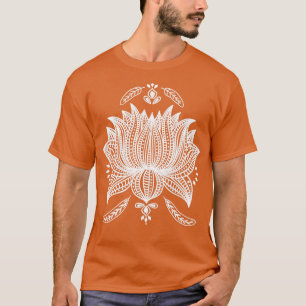 Camiseta Lotus Floral Mandala Zen Mediación Paz Namaste Y