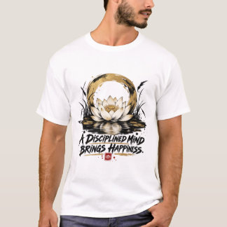 Camiseta Lotus 'Una Mente Disciplinada Trae Felici