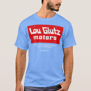 Camiseta Lou Glutz Motors placa de licencia de época Vacaci