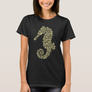 Camiseta Lou Mae Seahorse Sealife Tee Casual Mens Mujeres
