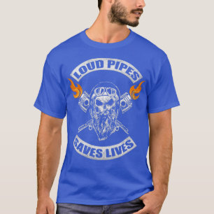 Camiseta Loud Pipes Guarda Vidas Biker Motorcycle Pistons M
