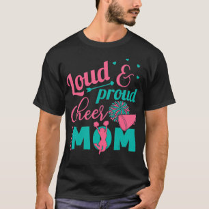 Camiseta Loud & Prod Cheer Mamá Madre Mamá Cheerled