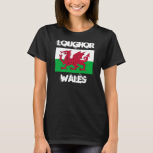 Camiseta Loughor, País de Gales con la bandera Galés