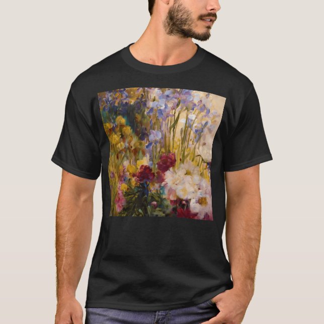 Camiseta Louis Comfort Tiffany Peonies E Iris (Anverso)