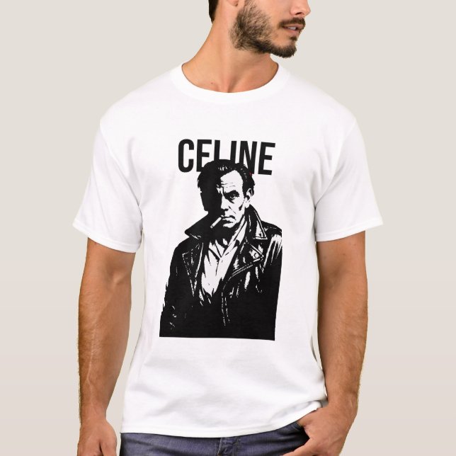 Camiseta Louis-Ferdinand Celine Noir Rebel Portrait (Anverso)