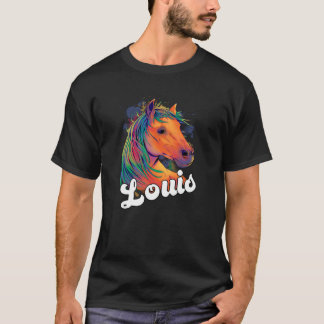 Camiseta LOUIS Nombre de niño lindo con hermoso caballo