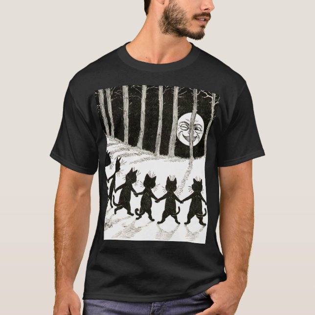 Camiseta Louis Wain Cat Full Moon (Anverso)