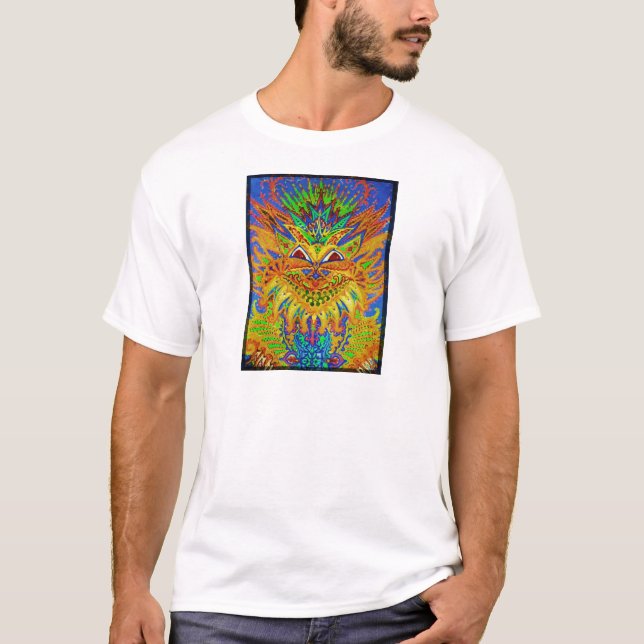 Camiseta Louis Wain - gato azul de Paisley (Anverso)