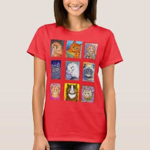 Camiseta Louis Wain, gatos eduardianos