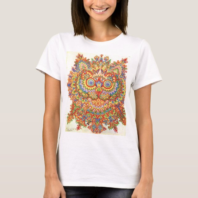 Camiseta Louis Wain Psychedelic Cat Colorful (Anverso)