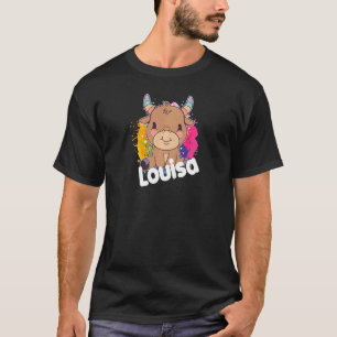 Camiseta LOUISA Hermoso nombre chica con adorable pequeña C