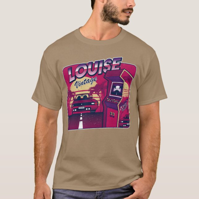 Camiseta Louise Personalized Vintage Gamer 80s 90s (Anverso)