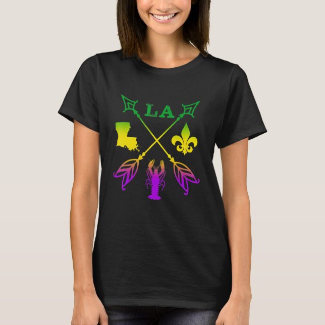 Camiseta Louisiana arrow t shirt New Orleans Mardi Gras Tsh (Anverso)