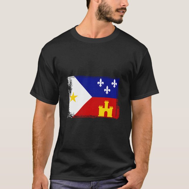 Camiseta Louisiana Cajun Acadiana Flag (Anverso)