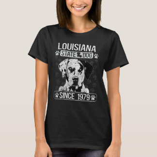 Camiseta Louisiana Catahoula Leopard Dog US State Dog Fan L