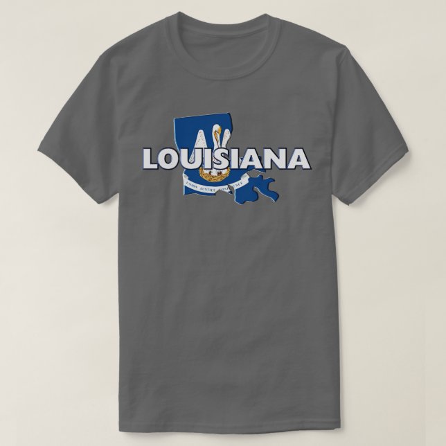 Camiseta Louisiana Colored State TShirt (Diseño del anverso)