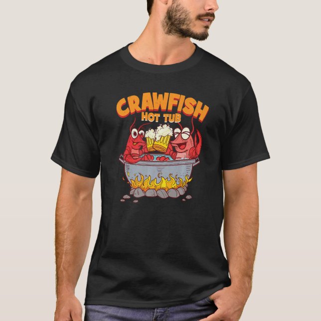 Camiseta Louisiana Crawfish Hierba Tubería Caliente Cajun (Anverso)