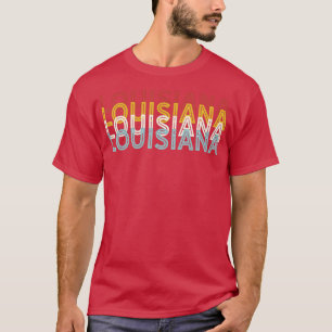 Camiseta Louisiana, el retro estatal de los Estados Unidos 