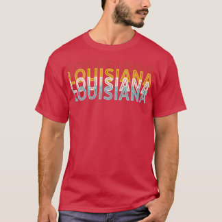 Camiseta Louisiana, el retro estatal de los Estados Unidos