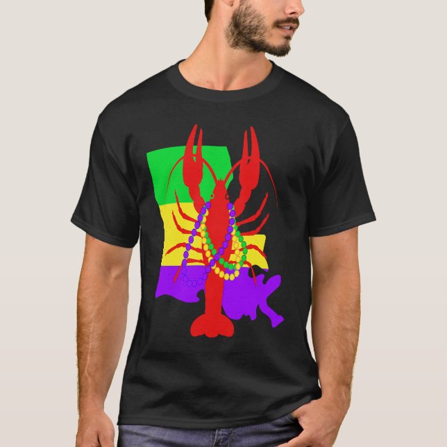 Camiseta Louisiana Est 1812 Crawfish New Orleans Mardi Gras (Anverso)