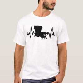 Camiseta Louisiana heartbeat design unisex