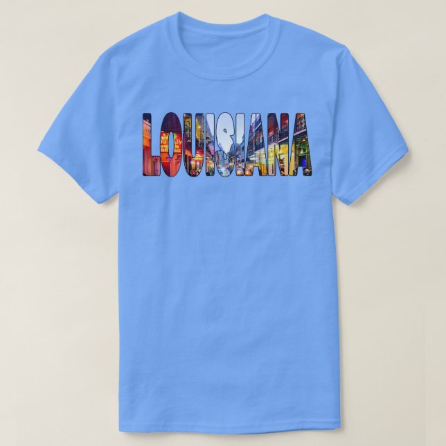 Camiseta LOUISIANA Nueva Orleans Estados Unidos Bourbon St  (Diseño del anverso)