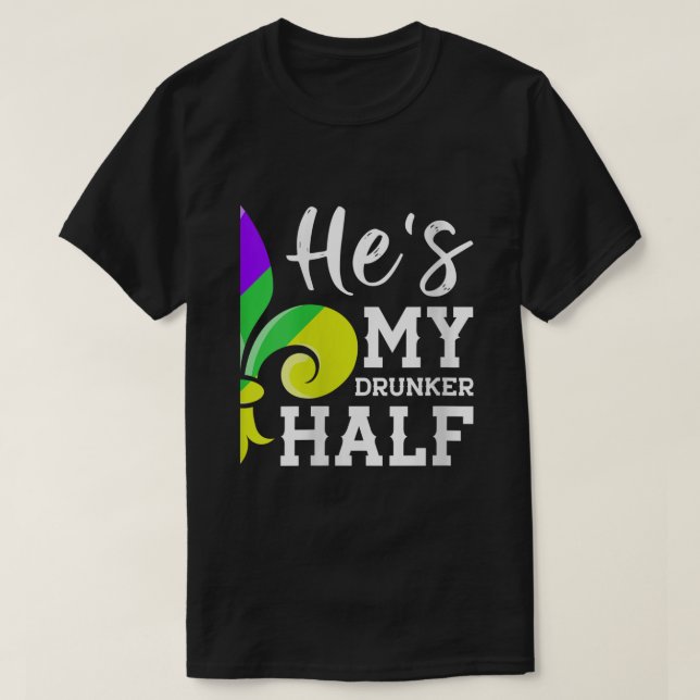 Camiseta Louisiana Pareja Matanza Mardi Gras Hes M (Diseño del anverso)