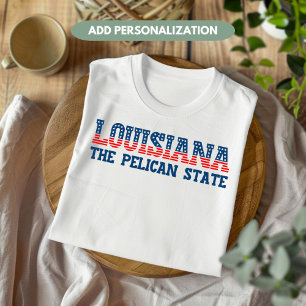 Camiseta Louisiana Patriótica La Personalización del Estado