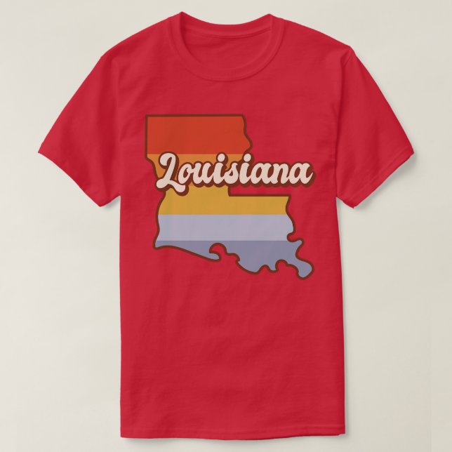 Camiseta Louisiana Retro TShirt (Diseño del anverso)