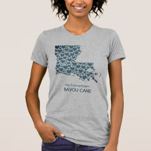 Camiseta Louisiana Silhouette Hearts & Hometown